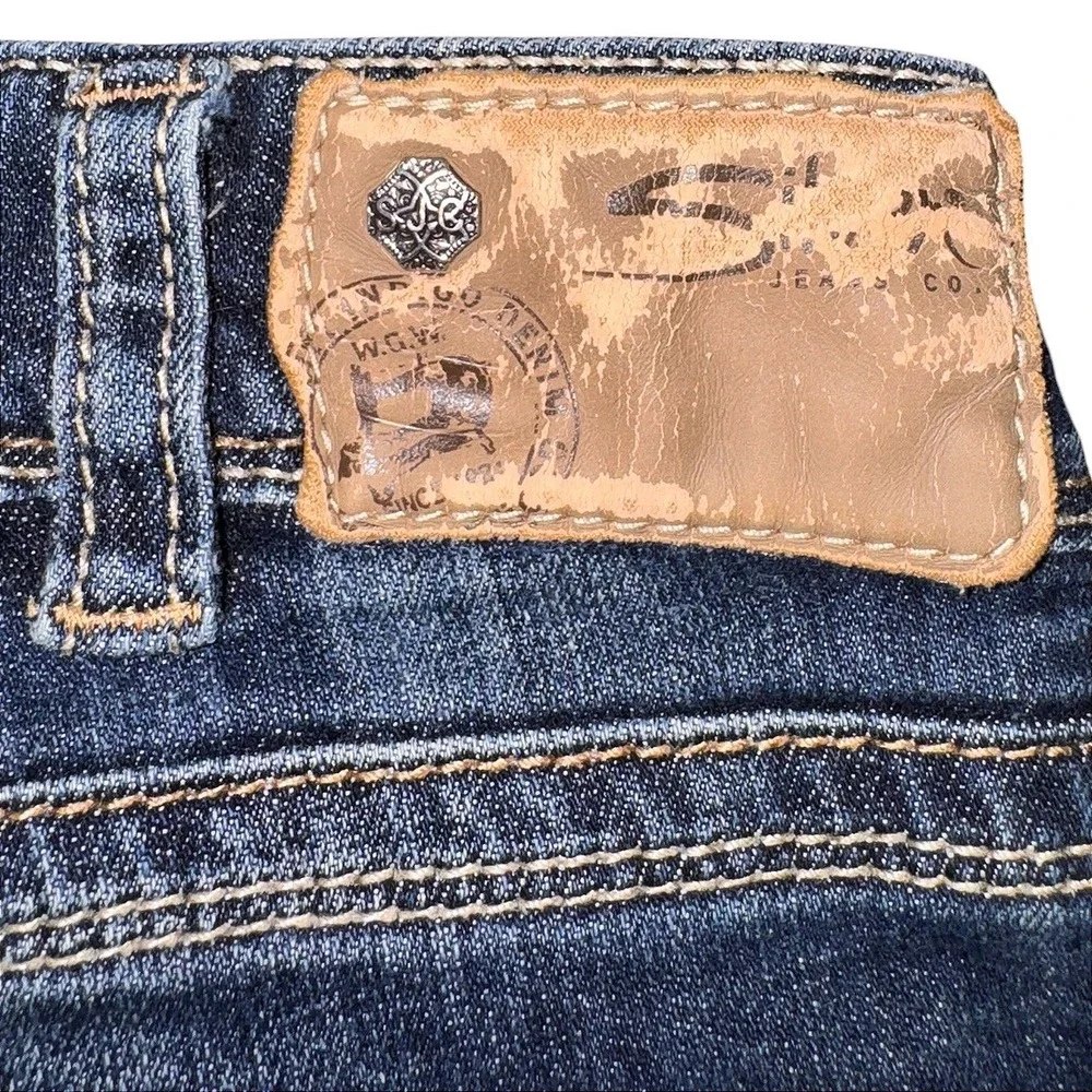 Silver Jeans Co Suki Mid Rise Curvy Bermuda Denim Shorts Dark Wash W31 L11